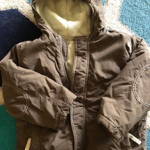 Mini Boden brown coat anorak 5-6 years